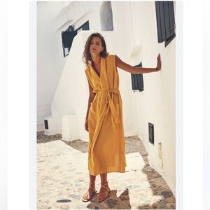 Zara belted midi dress